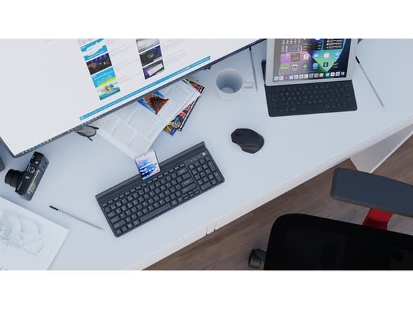 Natec | Keyboard | Felimare NKL-1973 | Keyboard | Wireless | US | Black | 2.4 GHz, Bluetooth | 415 g