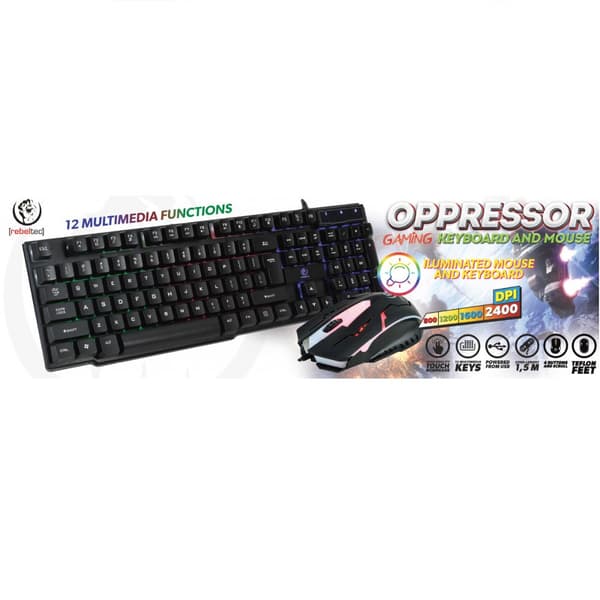 Klawiatura+mysz przewodowa dla graczy OPPRESSOR GAMING