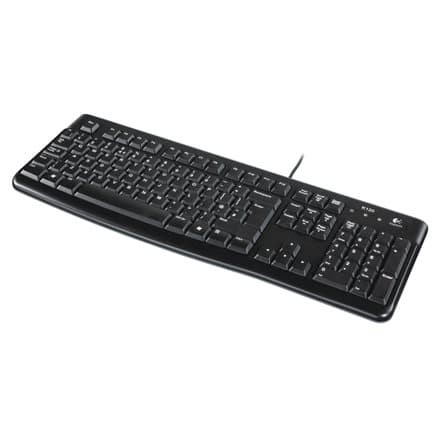 LOGITECH K120 Corded Keyboard - BLACK - USB - RUS - B2B