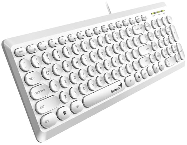 GENIUS Slimstar Q200 White/ Drátová/ USB/ bílá/ retro design/ CZ+SK layout