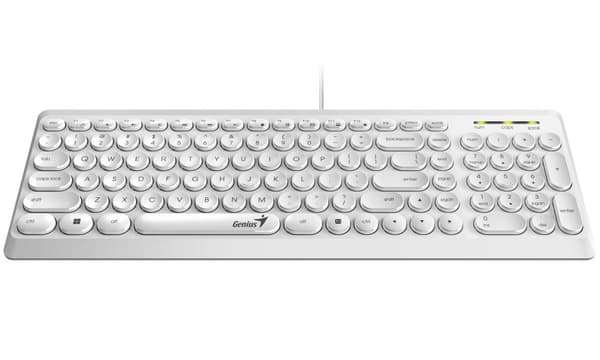 GENIUS Slimstar Q200 White/ Drátová/ USB/ bílá/ retro design/ CZ+SK layout