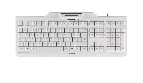 CHERRY KC 1000 SC keyboard Office USB QWERTZ German Grey Grå