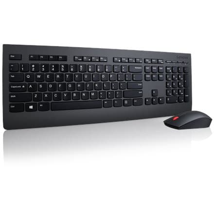 Lenovo | Professional | Professional Wireless Keyboard and Mouse Combo - US English with Euro symbol | Keyboard and Mouse Set | Wireless | Mouse inclu Sort