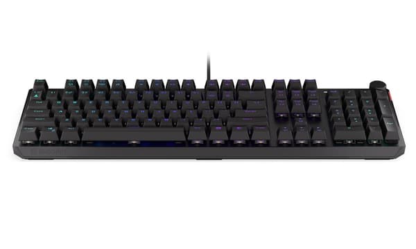 Endorfy herní klávesnice Thock Blue / USB / blue sw. / drátová / mech. / US / / PBT double-shot keycaps / černá RGB