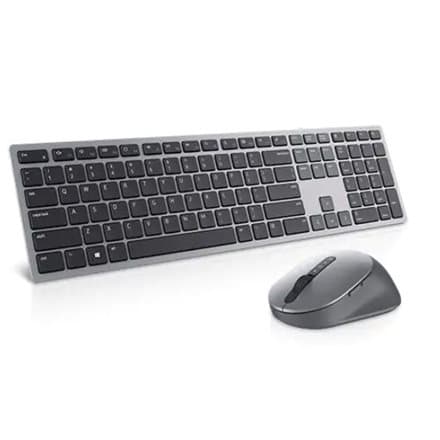 Dell | Premier Multi-Device Keyboard and Mouse | KM7321W | Keyboard and Mouse Set | Wireless | Batteries included | EE | Titan grey | Wireless connect