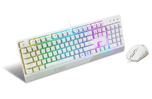 MSI herní set klávesnice s myší VIGOR GK30 COMBO WHITE/ drátový/ bílý/ RGB podsvícení/ USB/ CZ+SK layout