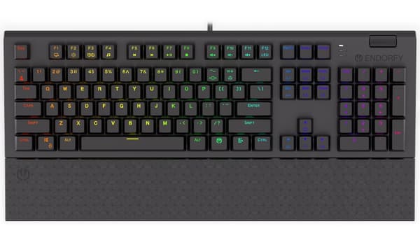 Endorfy herní klávesnice Omnis Kailh BL RGB / USB / blue switch / drátová /mechanická/US layout/černá RGB Sort
