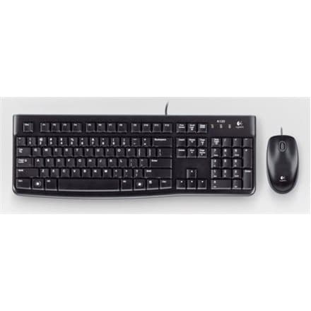 LOGITECH MK120 Corded Combo - BLACK - USB - US INT'L - EER