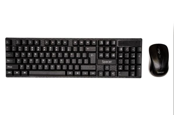 KIT wireless SPACER, tastatura wireless + mouse wireless, black, "SPDS-1100"   (timbru verde 0.8 lei) Sort