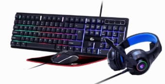 Gembird 4-in-1 Backlight Gaming Kit Ghost Svart
