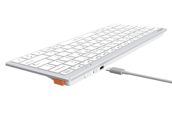 Keyboard FBX51C FSTyler, Bluetooth & 2.4G Wireless KB, Grayish White