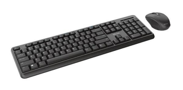 Trust TKM-350 keyboard Mouse included Universal RF Wireless Black Sort