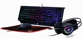 Gembird 4-in-1 Backlight Gaming Kit Phantom Black Sort