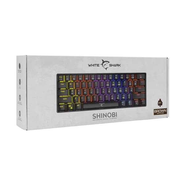 White Shark GK-2022 Shinobi Brown switch, Black US