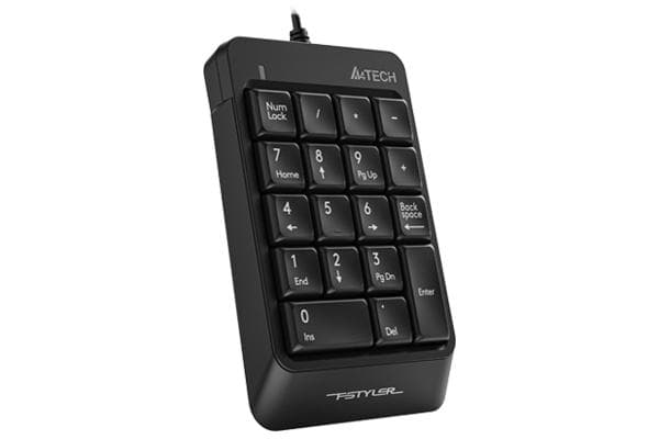TASTATURA numerica A4TECH Fstyler, 18 taste, USB, 150cm, compact design, black, "FK-13P-BK" (timbru verde 0.8 lei)