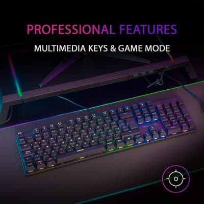 Mars Gaming MK422RUS Gaming Mechanical Keyboard RGB / Red Switch / US
