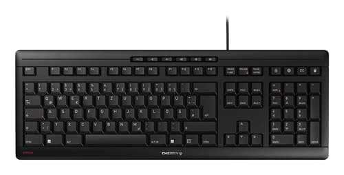 CHERRY STREAM keyboard Office USB QWERTZ German Black Sort