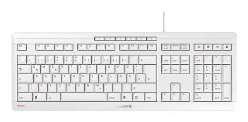 CHERRY STREAM KEYBOARD GERMANY/WHITE-GREY