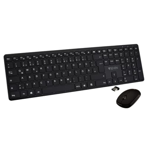 BLUETOOTH KB MOUSE COMBO DE/2.4GHZ DUAL MODE GERMAN QWERTZ Svart
