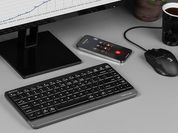 Keyboard A4TECH FSTYLER FBK11 2.4GHz+BT Black and grey A4TKLA47124