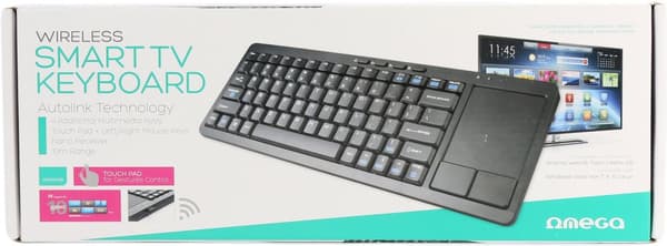 Omega wireless keyboard US SmartTV OKB004B, black (43666)