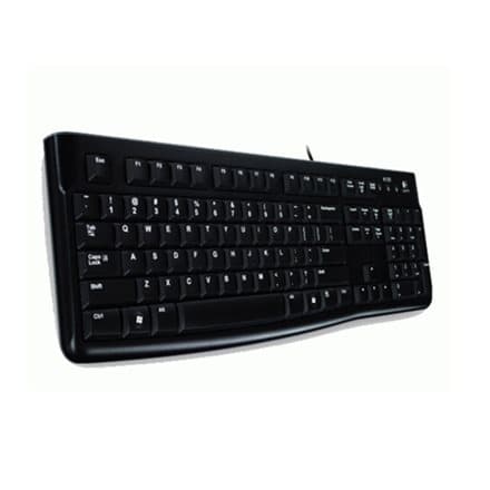 LOGITECH K120 Corded Keyboard - BLACK - USB - US INT'L - B2B