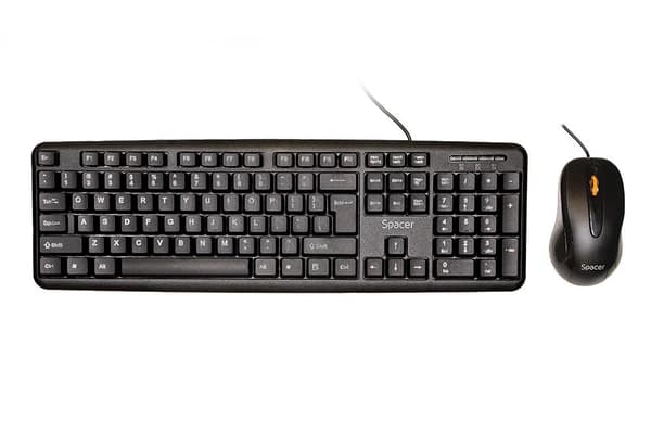 KIT wired SPACER USB, tastatura "SPKB-S62" + mouse optic "SPMO-F01", black, "SPDS-S6201" 45505412   (timbru verde 0.8 lei)