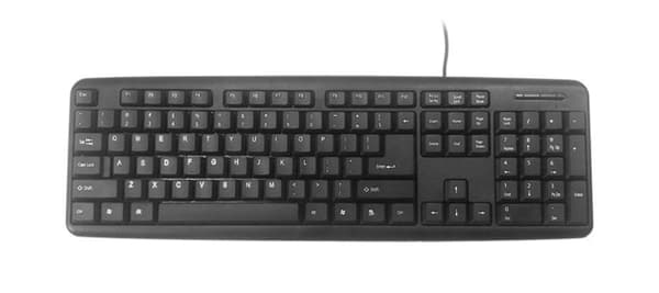 Gembird KB-U-103 keyboard USB US English Black Svart