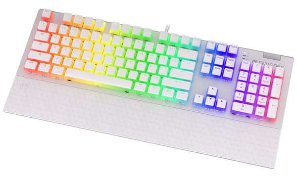 Endorfy herní klávesnice Omnis OWH Pudd.Kailh RD RGB /USB/ red switch / drátová / mechanická / US layout / bílá RGB