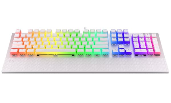 Endorfy herní klávesnice Omnis OWH Pudd.Kailh RD RGB /USB/ red switch / drátová / mechanická / US layout / bílá RGB