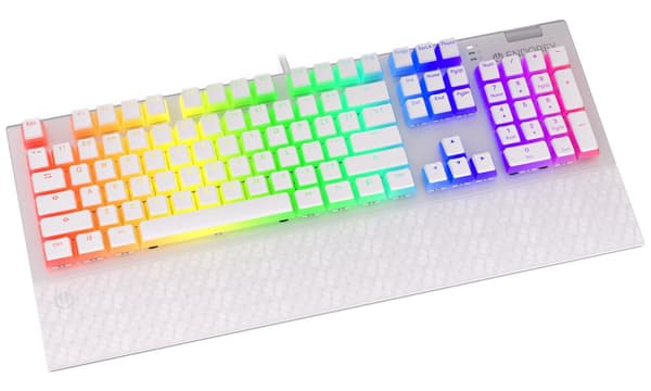 Endorfy herní klávesnice Omnis OWH Pudd.Kailh RD RGB /USB/ red switch / drátová / mechanická / US layout / bílá RGB