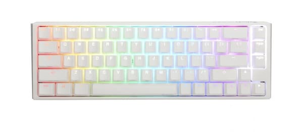 Mechanical Keyboard Ducky One 3 Pure White SF 65%, Hotswap Cherry MX Clear, RGB, PBT Keycaps