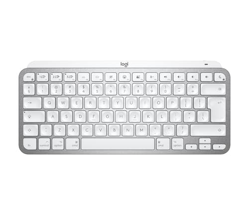 LOGITECH MX Keys Mini For Mac Minimalist Wireless Illuminated Keyboard - PALE GREY - US INTL - BT - EMEA, "920-010526" (timbru verde 0.8 lei) Hvid