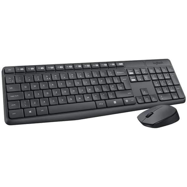 Logitech MK235 - keyboard and mouse set - French Input Device Grå