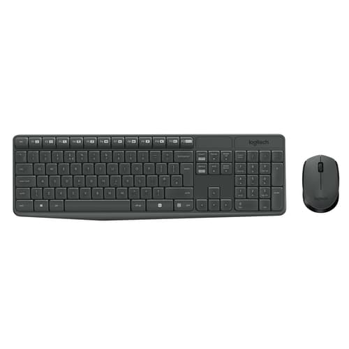 MK235 WIRELESS KEYBOARD / MOUSE/GREY-NLB-2.4GHZ-CENTRAL Grå