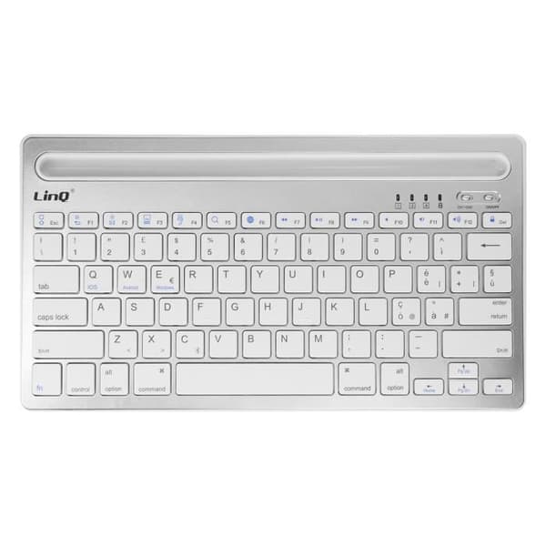 Trådlöst tangentbord - LinQ - QWERTY - Vit - Kompatibel med iOS/Android/Windows - USB C