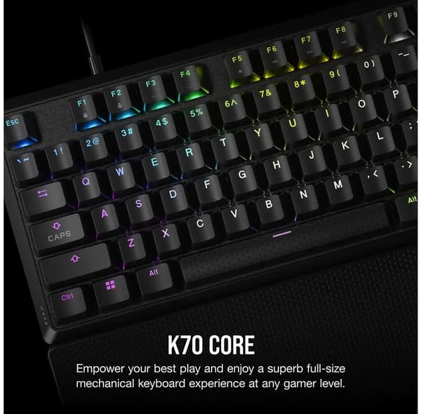 Corsair K70 CORE RGB Mechanical Gaming Keyboard + with Wrist rest
