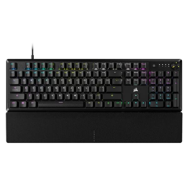Corsair K70 CORE RGB Mechanical Gaming Keyboard + with Wrist rest Sort