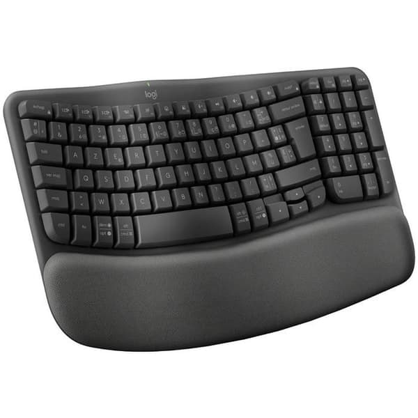 Trådlöst ergonomiskt tangentbord - Logitech - Wave Keys - Fodrad handledsstöd - Easy-Switch - Azerty