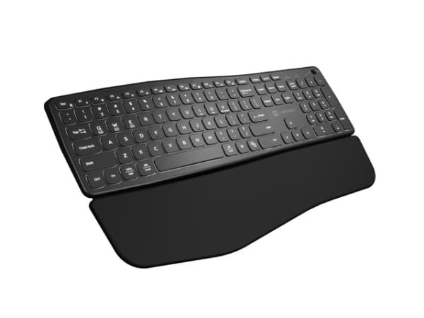 NATEC PORIFERA, Full størrelse (100 og), Trådløs, Bluetooth, Sakseformet tastebryter, QWERTY, Sort