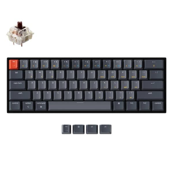 Mechanical Keyboard Keychron K12 Hot-Swappable 60% Gateron Brown Switch RGB LED ABS
