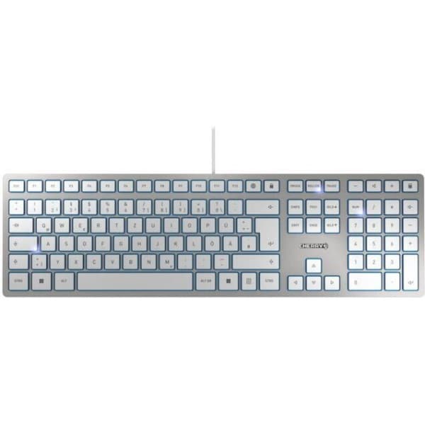 CHERRY KC 6000 Slimtastatur, sølv