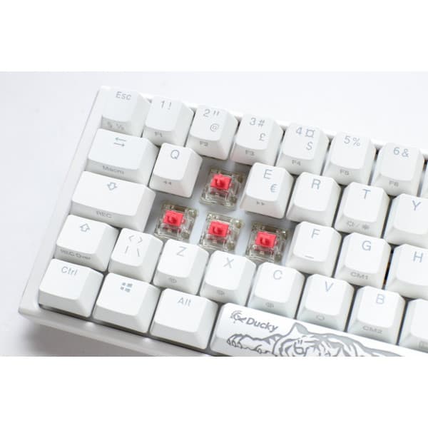 Ducky One 3 Mini 60% -mekanisk tangentbord med Cherry MX Silent Red-switchar, vit