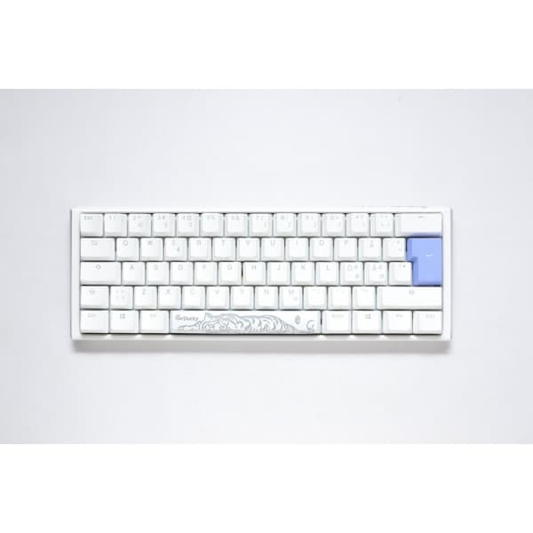 Ducky One 3 Mini 60% -mekanisk tangentbord med Cherry MX Silent Red-switchar, vit