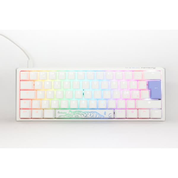 Ducky One 3 Mini 60% -mekanisk tangentbord med Cherry MX Silent Red-switchar, vit