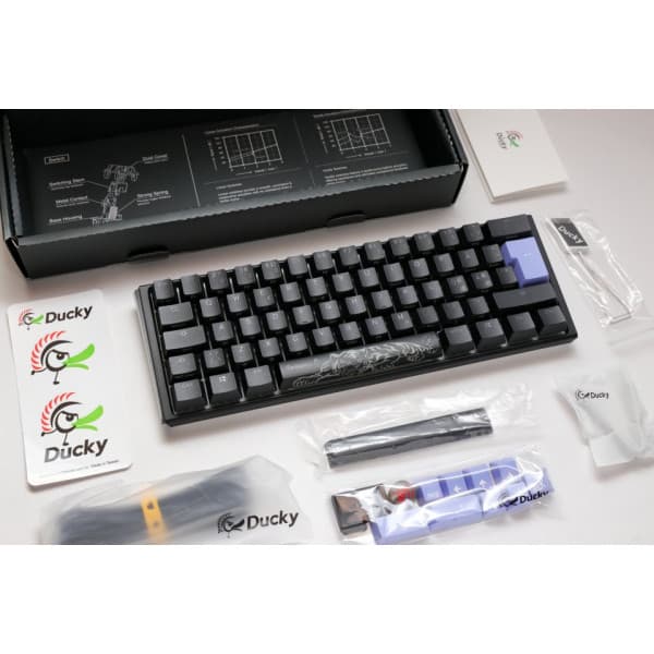 Ducky One 3 Mini 60% -mekaniskt tangentbord med Cherry MX Silver-Switch, svart
