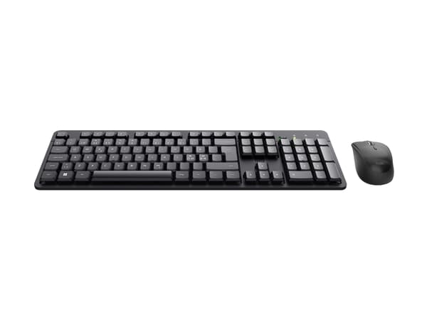 Trust TKM-360 - Sats med tangentbord och mus - tyst - trådlös - QWERTY - Nordisk - svart