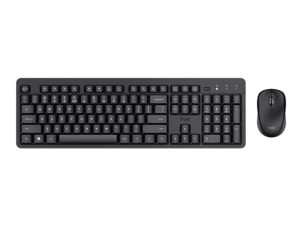 Trust TKM-360 - Sats med tangentbord och mus - tyst - trådlös - QWERTY - Nordisk - svart