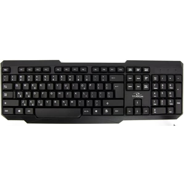 Tastatur og mus Titanum TK108 Sort Qwerty US
