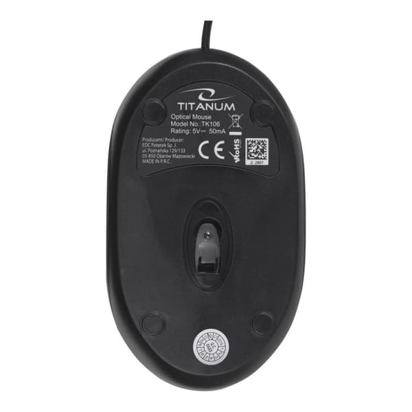 Tastatur og mus Titanum TK106 Hvid Sort